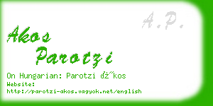 akos parotzi business card